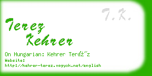 terez kehrer business card